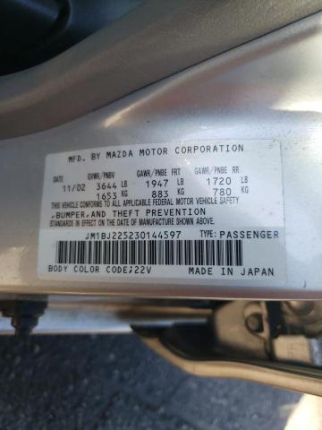 Photo 10 from auction – 2003 MAZDA PROTEGE DX with VIN JM1BJ225230144597