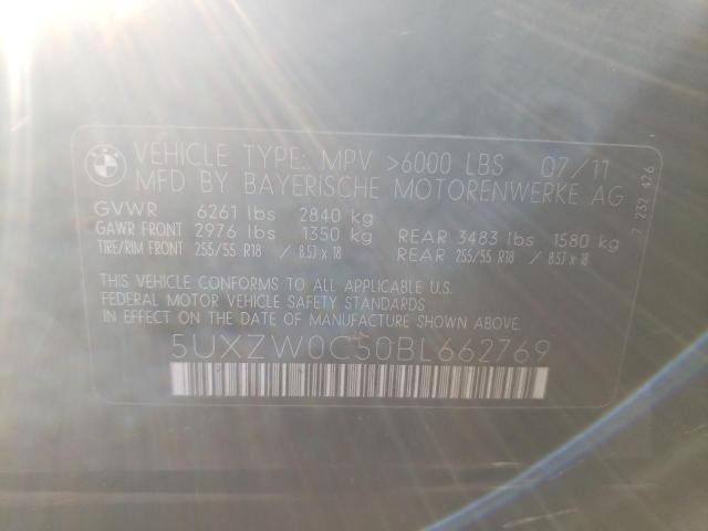 Photo 10 from auction – 2011 BMW X5 XDRIVE3 with VIN 5UXZW0C50BL662769