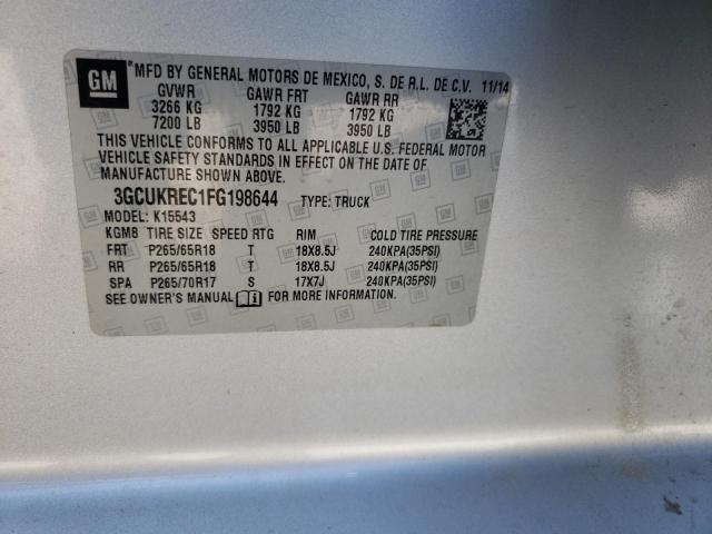 Photo 10 from auction – 2015 CHEVROLET SILVERADO with VIN 3GCUKREC1FG198644