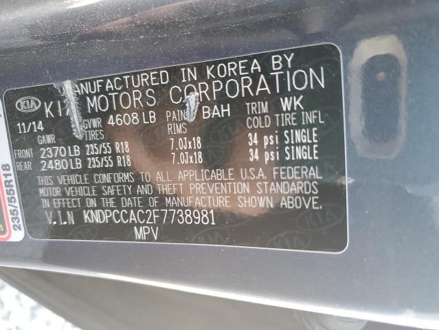 Photo 10 from auction – 2015 KIA SPORTAGE E with VIN KNDPCCAC2F7738981