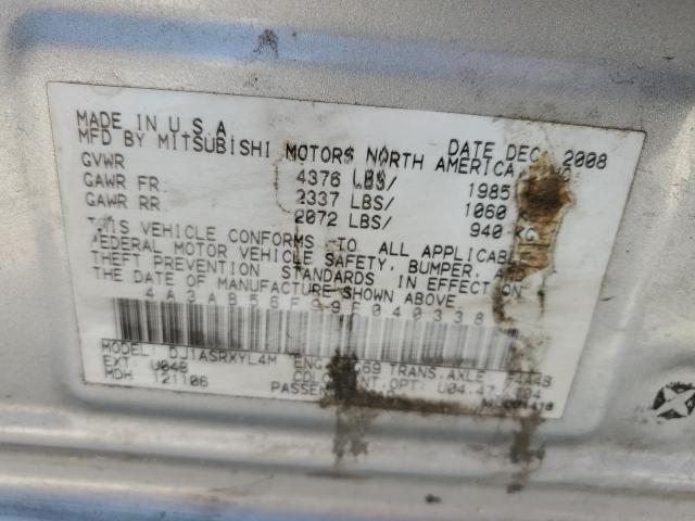 Photo 10 from auction – 2009 MITSUBISHI GALANT ES with VIN 4A3AB56F99E040338