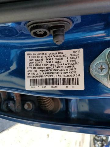 Photo 10 from auction – 2015 HONDA CIVIC EX with VIN 2HGFB2F88FH552008