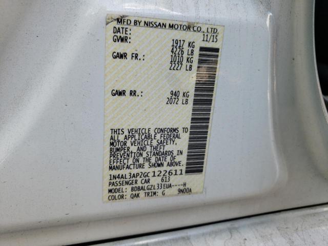 Photo 10 from auction – 2016 NISSAN ALTIMA 2.5 with VIN 1N4AL3AP2GC122611