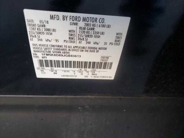 Photo 10 from auction – 2018 FORD EXPLORER X with VIN 1FM5K8D89JGB83613