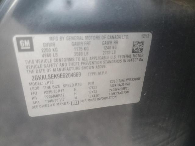 Photo 10 from auction – 2014 GMC TERRAIN SL with VIN 2GKALSEK9E6204669