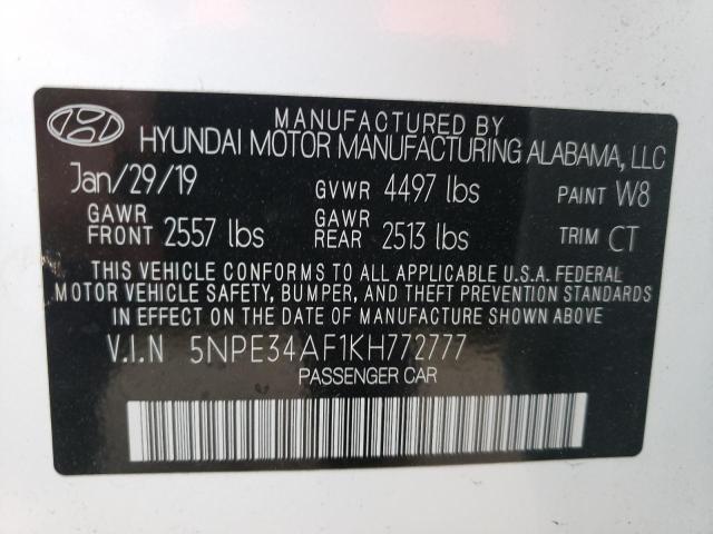 Photo 10 from auction – 2019 HYUNDAI SONATA LIM with VIN 5NPE34AF1KH772777