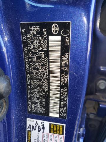 Photo 10 from auction – 2016 TOYOTA PRIUS with VIN JTDKBRFU7G3502336