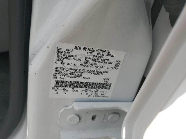 Photo 10 from auction – 2012 FORD F250 SUPER with VIN 1FT7W2B6XCEC80236