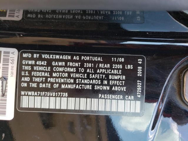 Photo 10 from auction – 2009 VOLKSWAGEN EOS TURBO with VIN WVWBA71F79V017735