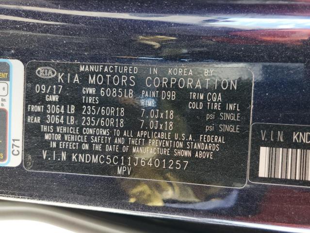 Photo 10 from auction – 2018 KIA SEDONA EX with VIN KNDMC5C11J6401257