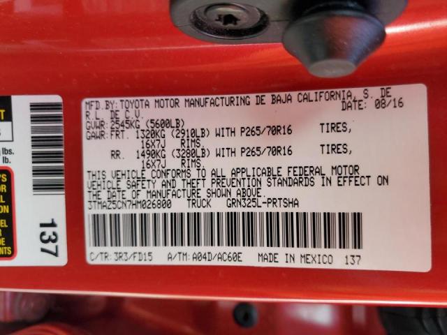 Photo 10 from auction – 2017 TOYOTA TACOMA DOU with VIN 3TMAZ5CN7HM026800