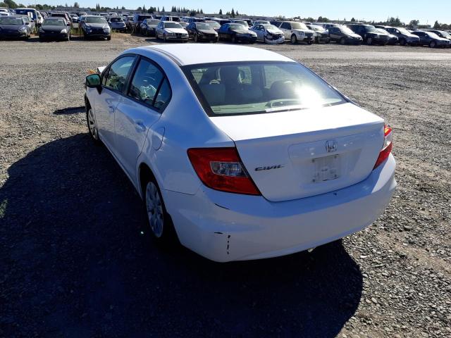 Photo 3 from auction – 2012 HONDA CIVIC LX with VIN 2HGFB2F5XCH325680
