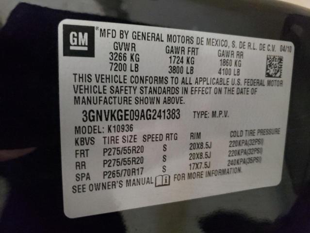Photo 10 from auction – 2010 CHEVROLET AVALANCHE with VIN 3GNVKGE09AG241383