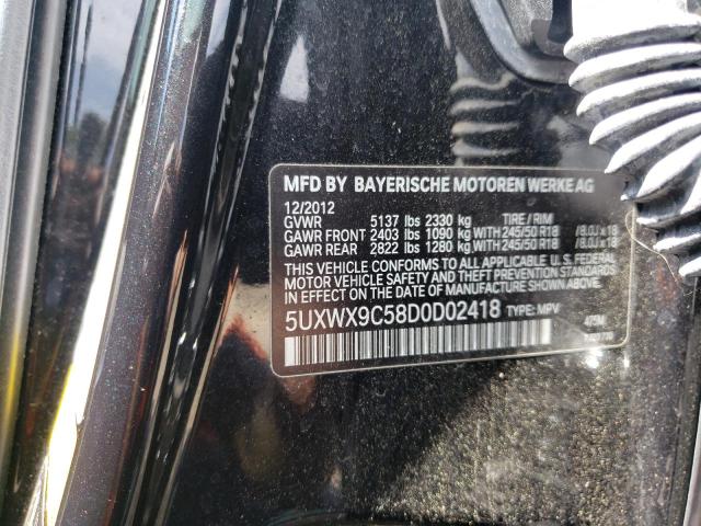 Photo 10 from auction – 2013 BMW X3 XDRIVE2 with VIN 5UXWX9C58D0D02418