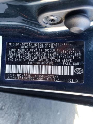 Photo 10 from auction – 2017 TOYOTA CAMRY LE with VIN 4T1BF1FK2HU652382