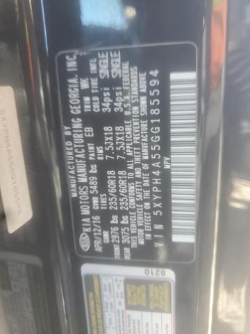Photo 10 from auction – 2016 KIA SORENTO EX with VIN 5XYPH4A55GG185594