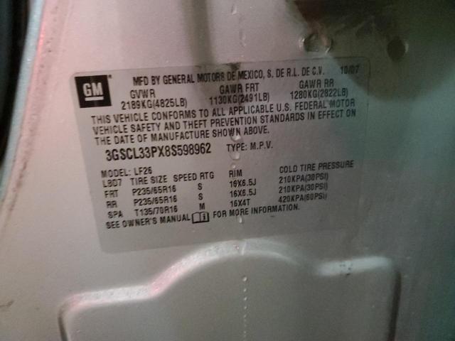 Photo 10 from auction – 2008 SATURN VUE XE with VIN 3GSCL33PX8S598962