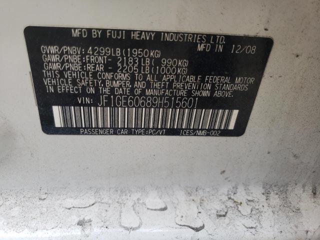 Photo 10 from auction – 2009 SUBARU IMPREZA 2. with VIN JF1GE60689H515601