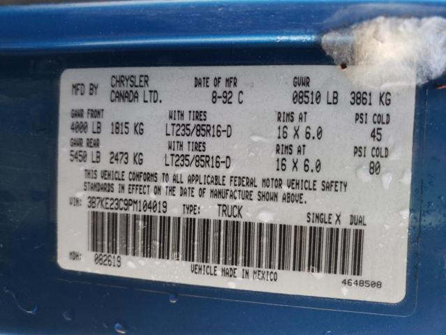 Photo 10 from auction – 1993 DODGE D-SERIES D with VIN 3B7KE23C9PM104019