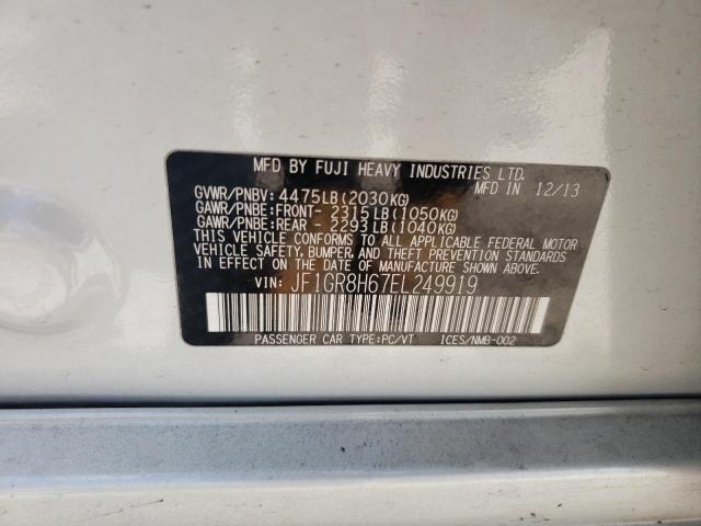 Photo 10 from auction – 2014 SUBARU IMPREZA WR with VIN JF1GR8H67EL249919