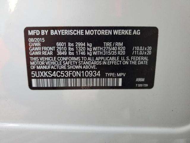 Photo 10 from auction – 2015 BMW X5 XDRIVE3 with VIN 5UXKS4C53F0N10934