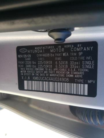 Photo 10 from auction – 2010 HYUNDAI TUCSON GLS with VIN KM8JUCAC4AU024908
