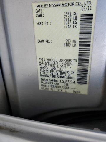 Photo 10 from auction – 2011 NISSAN ALTIMA BAS with VIN 1N4AL2AP8BC152554