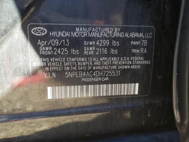 Photo 10 from auction – 2013 HYUNDAI SONATA GLS with VIN 5NPEB4AC4DH725531