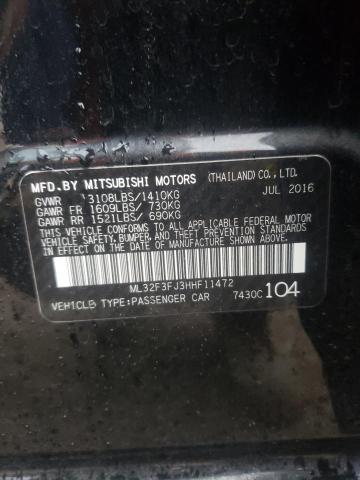 Photo 10 from auction – 2017 MITSUBISHI MIRAGE G4 with VIN ML32F3FJ3HHF11472