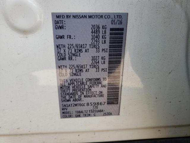 Photo 10 from auction – 2016 NISSAN ROGUE S with VIN 5N1AT2MT6GC859867