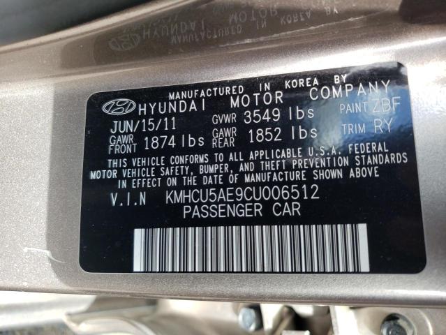 Photo 10 from auction – 2012 HYUNDAI ACCENT GLS with VIN KMHCU5AE9CU006512