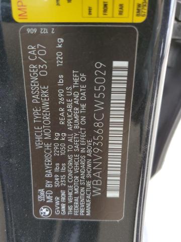 Photo 10 from auction – 2008 BMW 535 XI with VIN WBANV93568CW55029