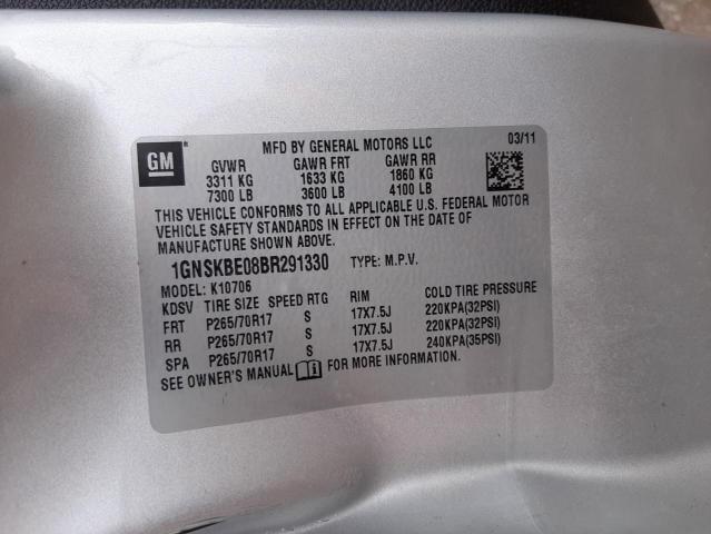 Photo 10 from auction – 2011 CHEVROLET TAHOE K150 with VIN 1GNSKBE08BR291330