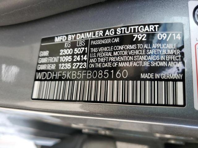 Photo 10 from auction – 2015 MERCEDES-BENZ E 350 with VIN WDDHF5KB5FB085160