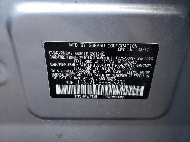 Photo 10 from auction – 2017 SUBARU FORESTER 2 with VIN JF2SJAEC8HH805290