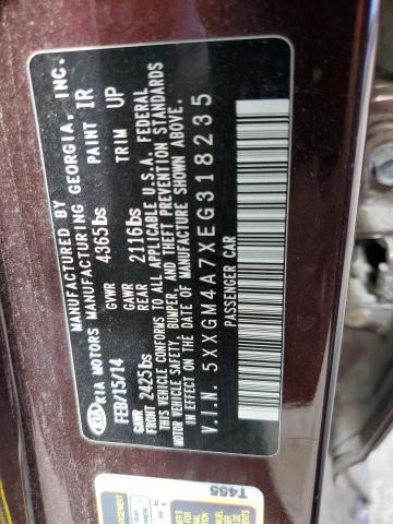 Photo 10 from auction – 2014 KIA OPTIMA LX with VIN 5XXGM4A7XEG318235