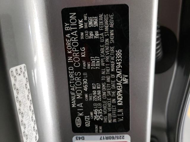Photo 10 from auction – 2021 KIA SPORTAGE L with VIN KNDPM3AC2M7943386