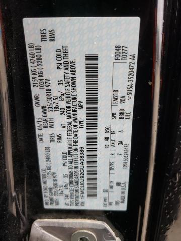 Foto 10 de la subasta – 2016 FORD ESCAPE TIT con VIN 1FMCU0J92GUA08386