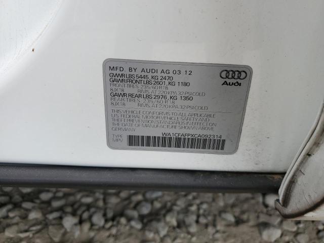 Photo 10 from auction – 2012 AUDI Q5 PREMIUM with VIN WA1CFAFPXCA092314