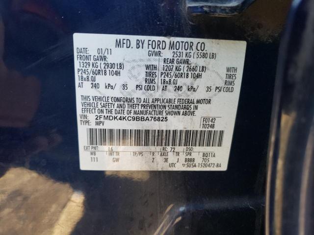 Photo 10 from auction – 2011 FORD EDGE LIMIT with VIN 2FMDK4KC9BBA76825