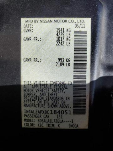 Photo 10 from auction – 2011 NISSAN ALTIMA BAS with VIN 1N4AL2APXBC184051