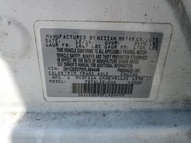 Photo 10 from auction – 2015 NISSAN VERSA NOTE with VIN 3N1CE2CP2FL404449