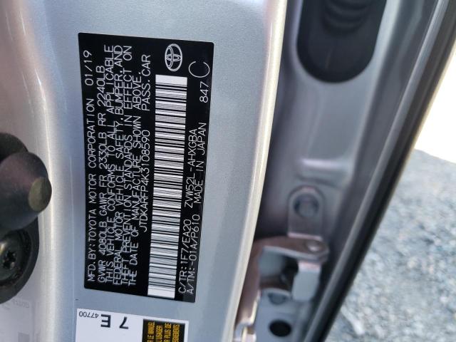 Photo 10 from auction – 2019 TOYOTA PRIUS PRIM with VIN JTDKARFP4K3108590