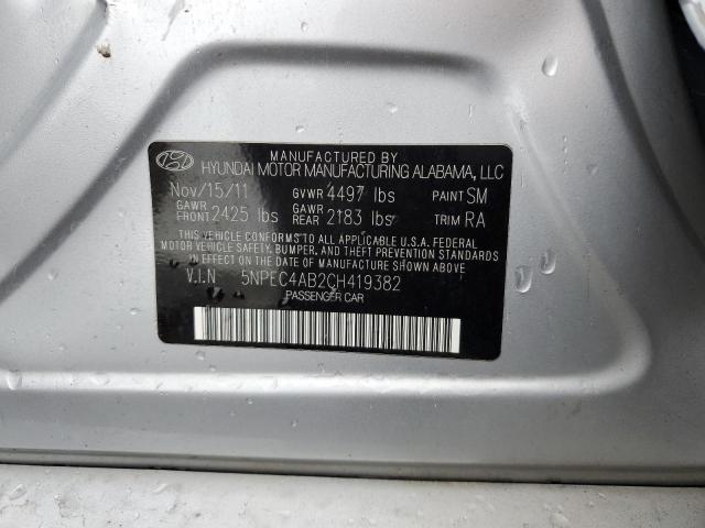 Photo 10 from auction – 2012 HYUNDAI SONATA with VIN 5NPEC4AB2CH419382