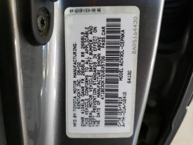 Photo 10 from auction – 2002 TOYOTA CAMRY LE with VIN 4T1BE30K72U635706