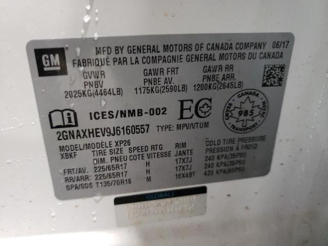 Photo 10 from auction – 2018 CHEVROLET EQUINOX LS with VIN 2GNAXHEV9J6160557
