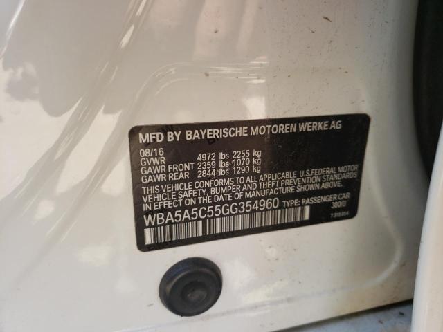 Photo 10 from auction – 2016 BMW 528 I with VIN WBA5A5C55GG354960