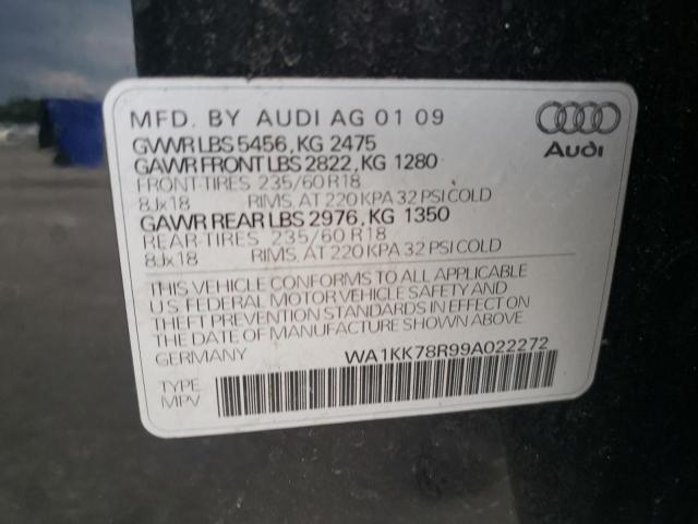 Photo 10 from auction – 2009 AUDI Q5 3.2 with VIN WA1KK78R99A022272