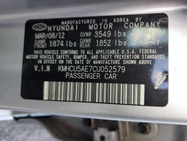 Photo 10 from auction – 2012 HYUNDAI ACCENT GLS with VIN KMHCU5AE7CU052579