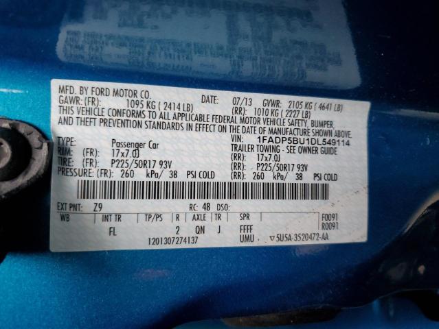 Photo 10 from auction – 2013 FORD C-MAX SEL with VIN 1FADP5BU1DL549114